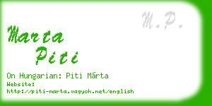 marta piti business card