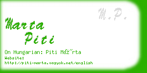 marta piti business card